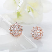 Julianna Cluster Earrings | Rose Gold