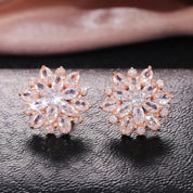 Julianna Cluster Earrings | Rose Gold