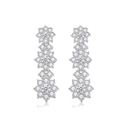 Lily Bloom Delicate Drop Earrings | Silver