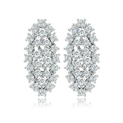 Christiana Oval Scatter Earrings | Silver