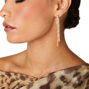 Waterfall Front To Back Drop Earrings | Gold