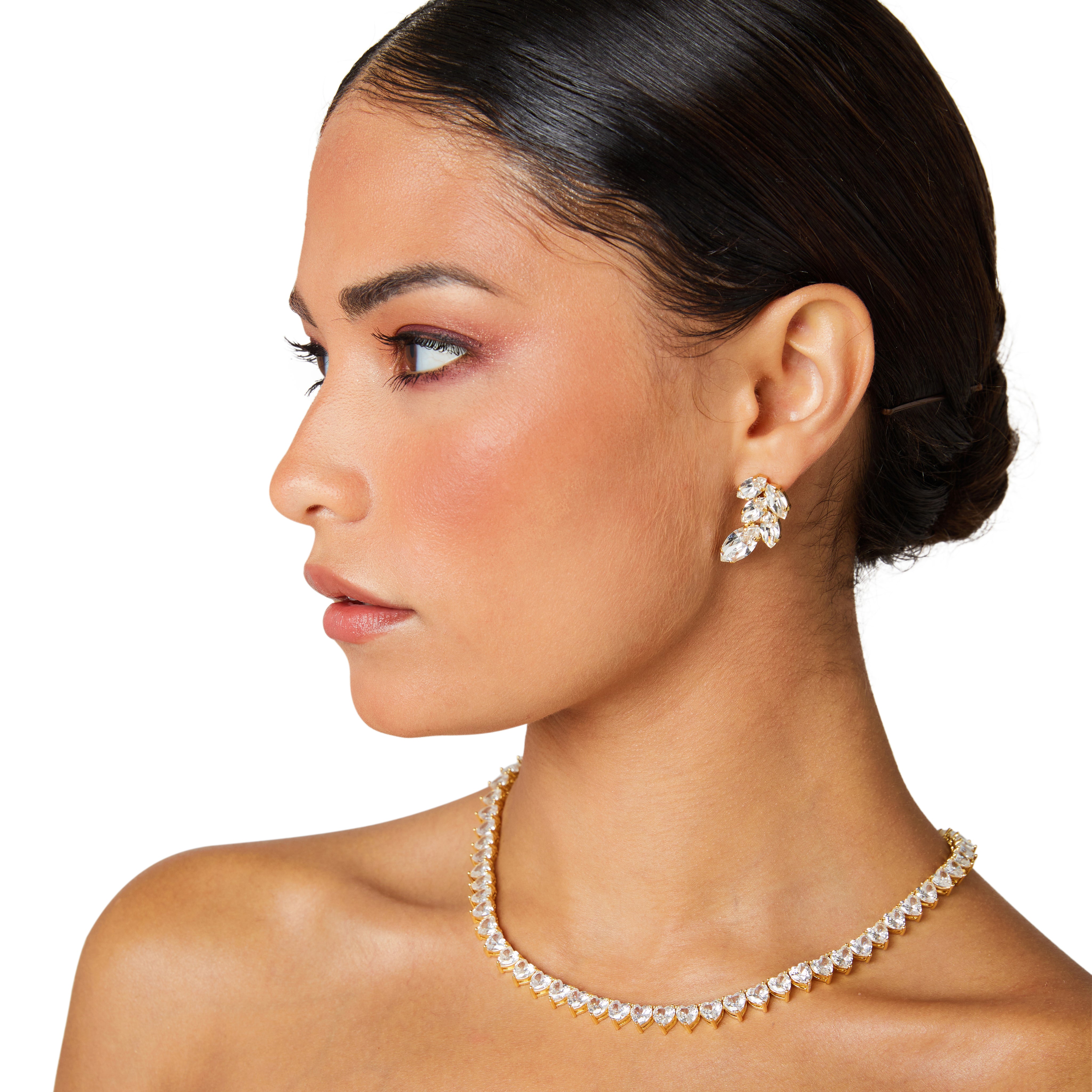 Cluster earrings, swarovski earrings, crystal earrings, designer earrings, gold earrings, statement earrings