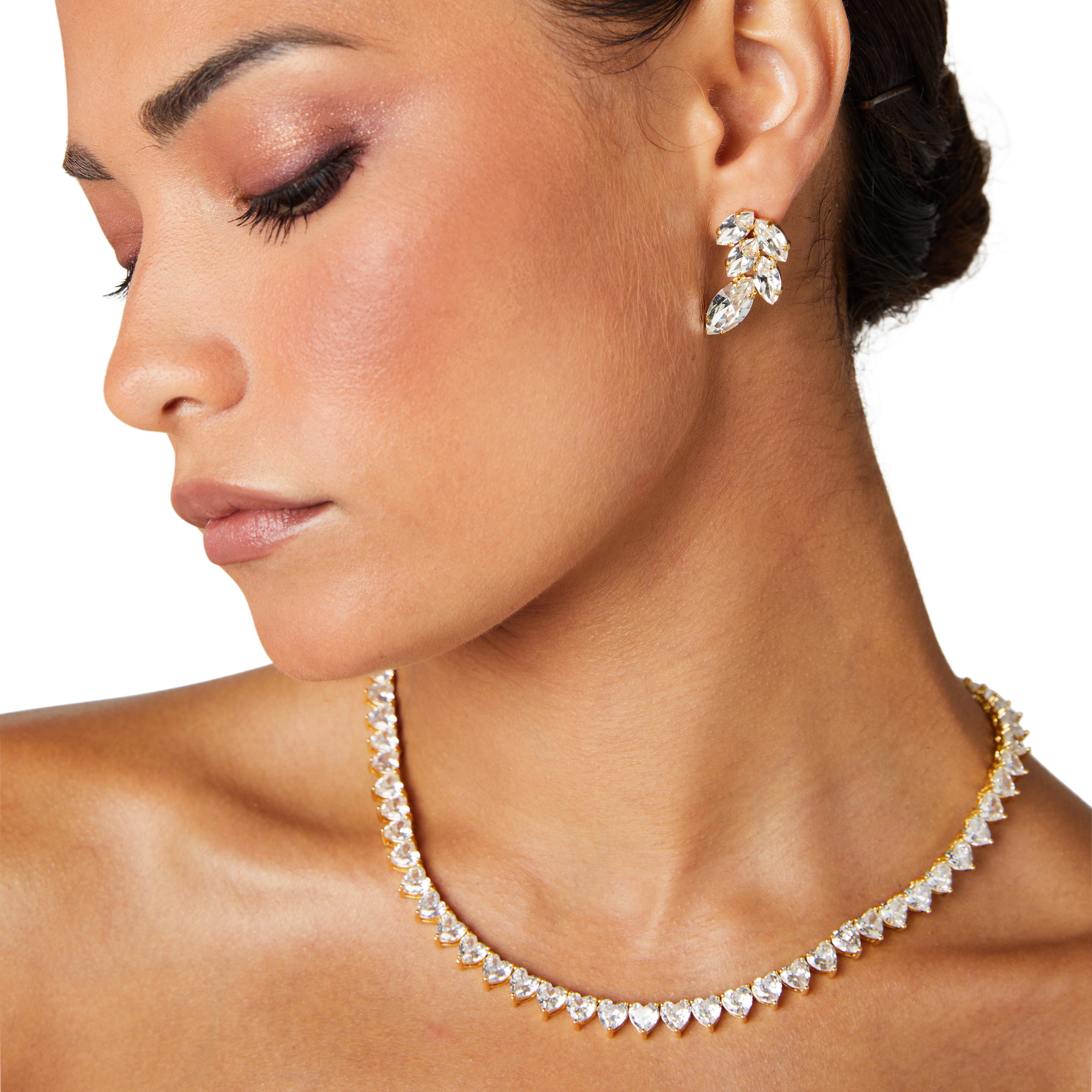 Cluster earrings, swarovski earrings, crystal earrings, designer earrings, gold earrings, statement earrings