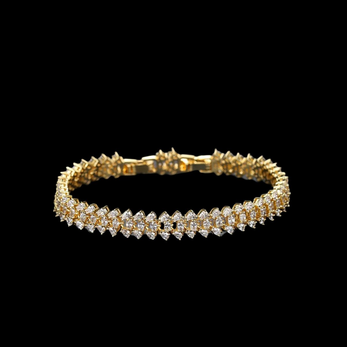 Yasmine Scatter Edge Bracelet | Gold