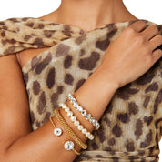Athena Gemstone Twisted Cuff Bracelet | Gold | Crystal