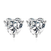 Baby Heart Stud Earrings | Silver