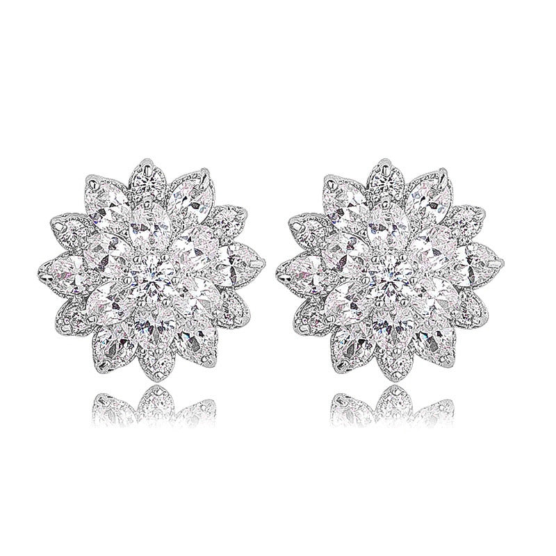 Julianna Cluster Earrings | Silver