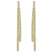 Waterfall Front To Back Drop Earrings | Gold