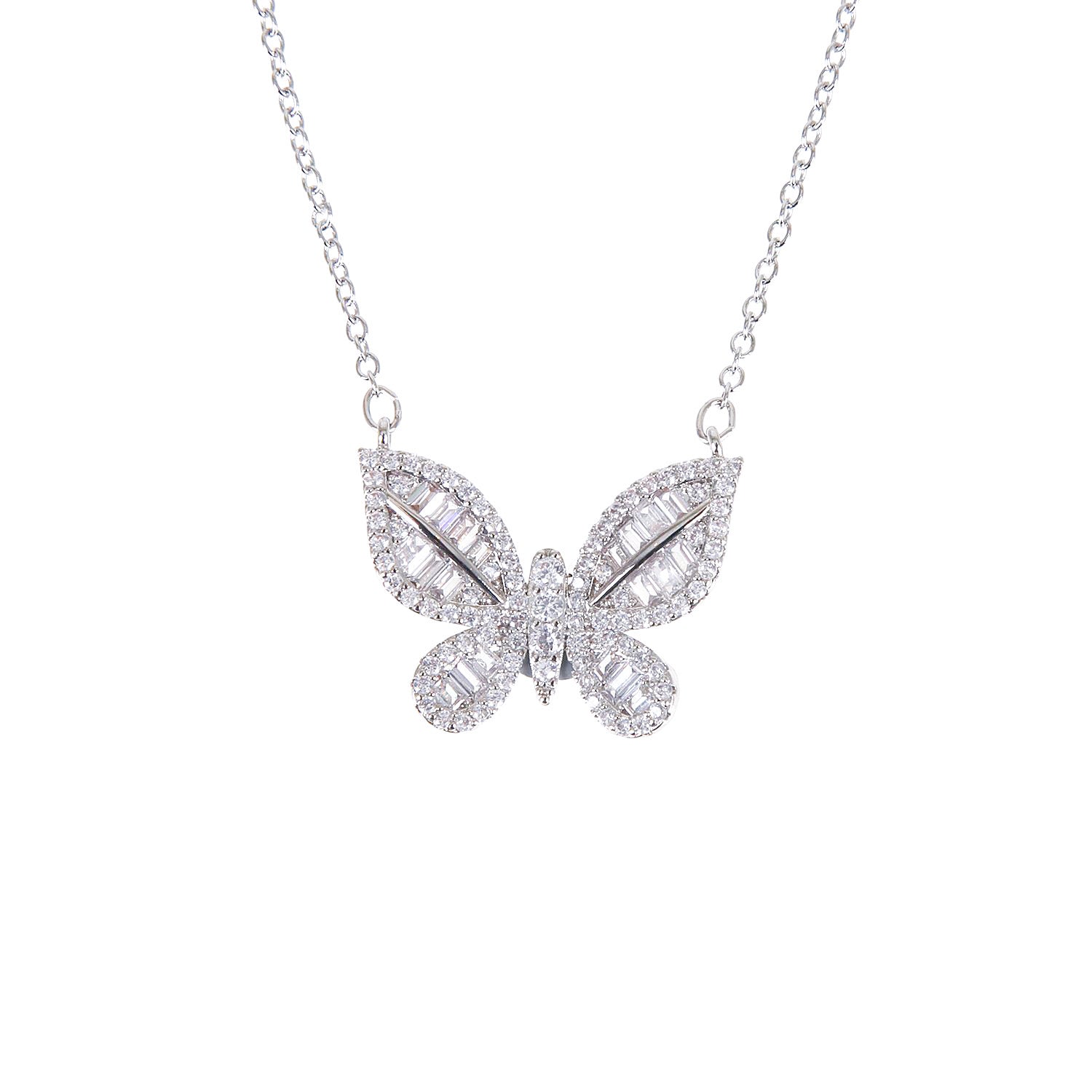 SILVER BUTTERFLY NECKLACE