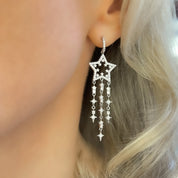 Stardrop Dangle Earrings | Silver