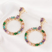 Hoop earrings, Gold earrings, gemstone earrings, party earrings, statement earrings, going out earrings, wedding earrings